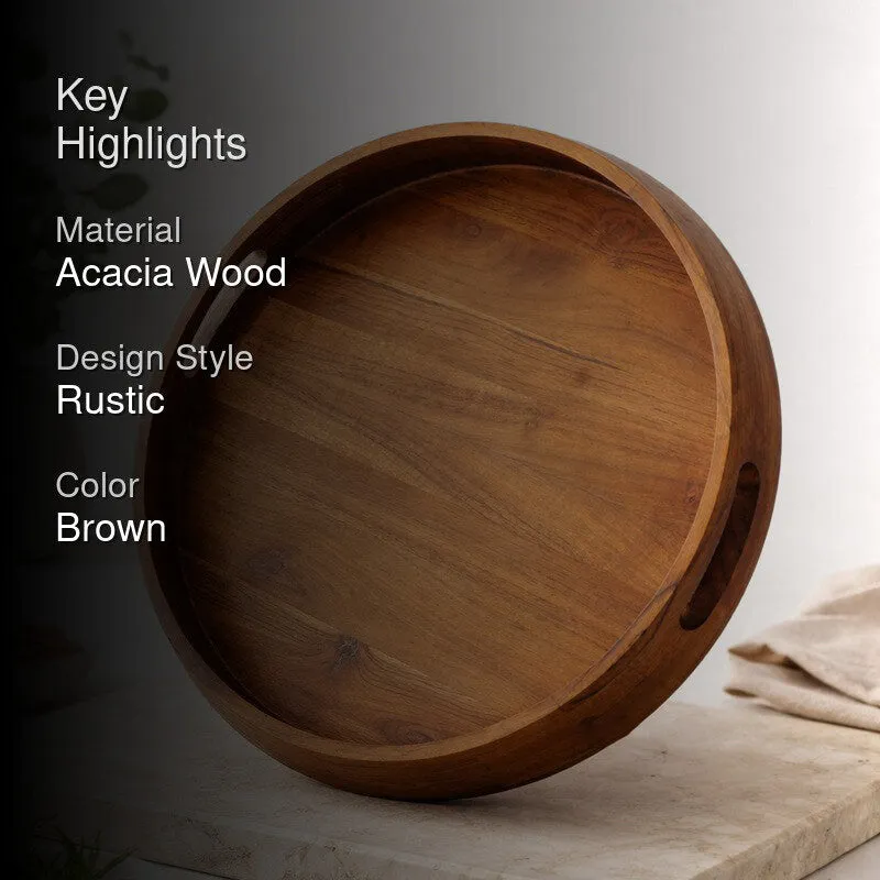 ServeCircle Acacia Wood Serving Tray media 2