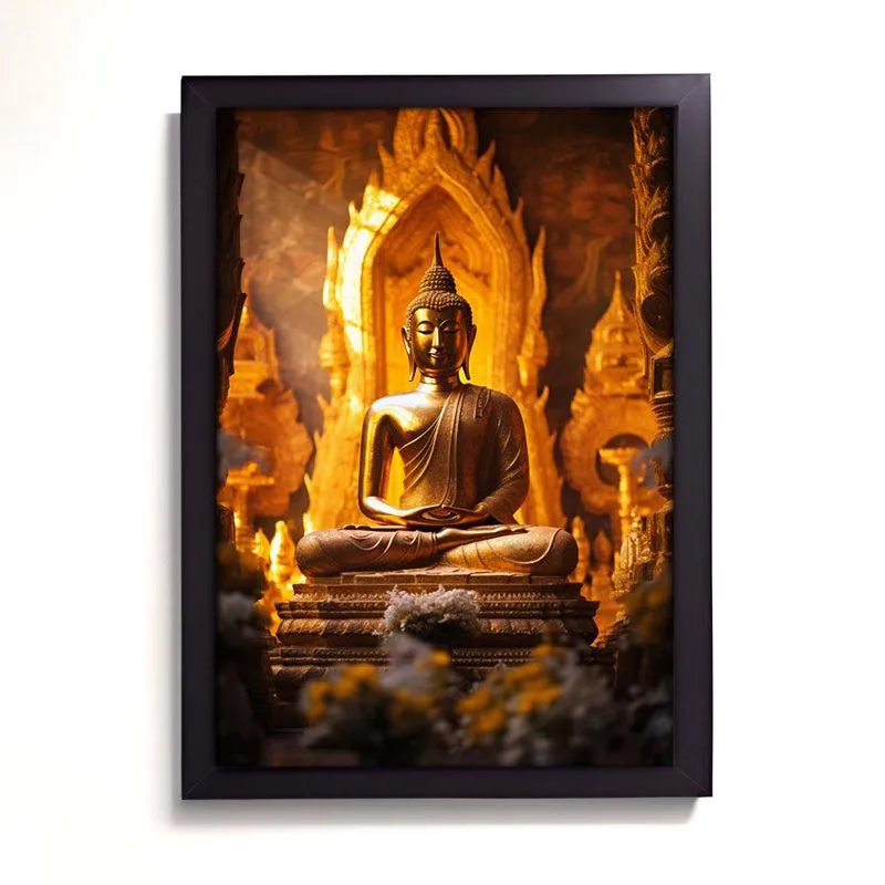 Ethereal Serenity Buddha Wall Painting media 3