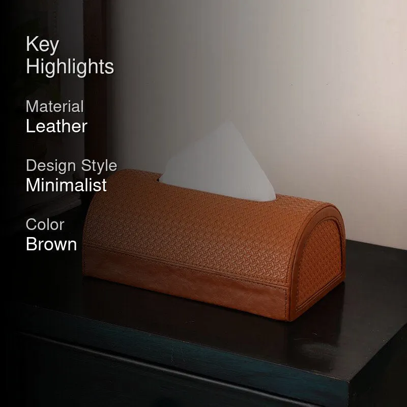 Utra Leather Tissue Holder - Brown media 2