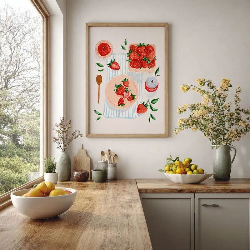 Berry Fusion Archival Canvas Wall Art - Brown media 6