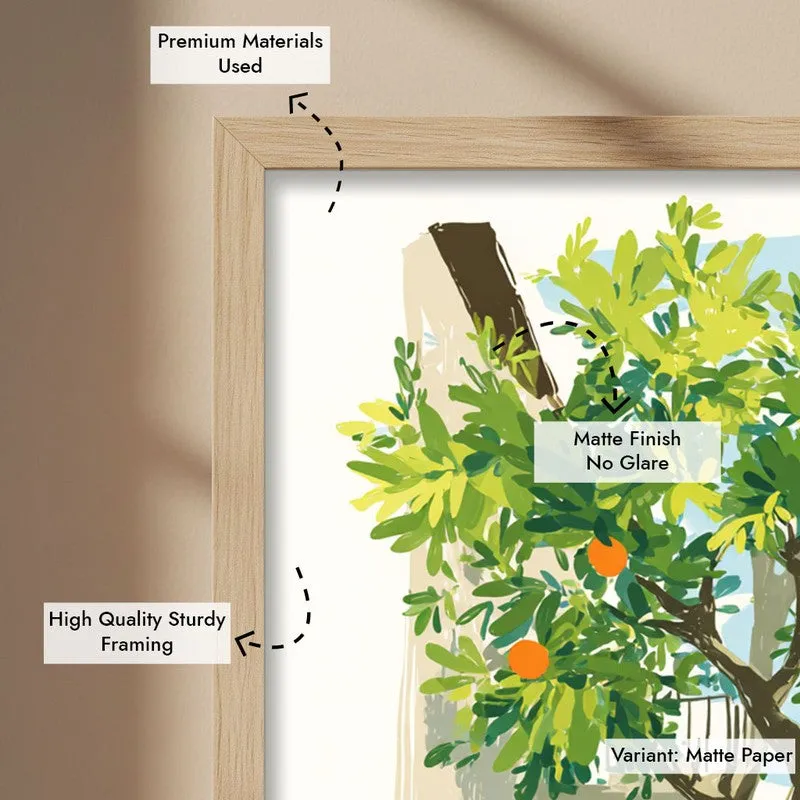 Garden Path Canvas Wall Painting - Brown Frame media 7