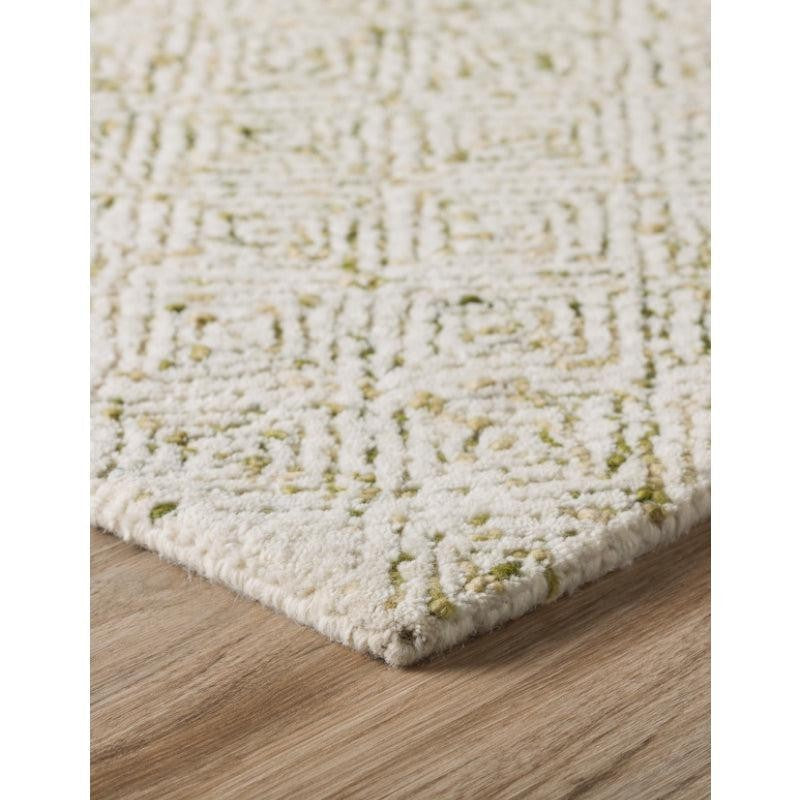Timeless Textures Hand Tufted Wool Rug - Olive & White media 5
