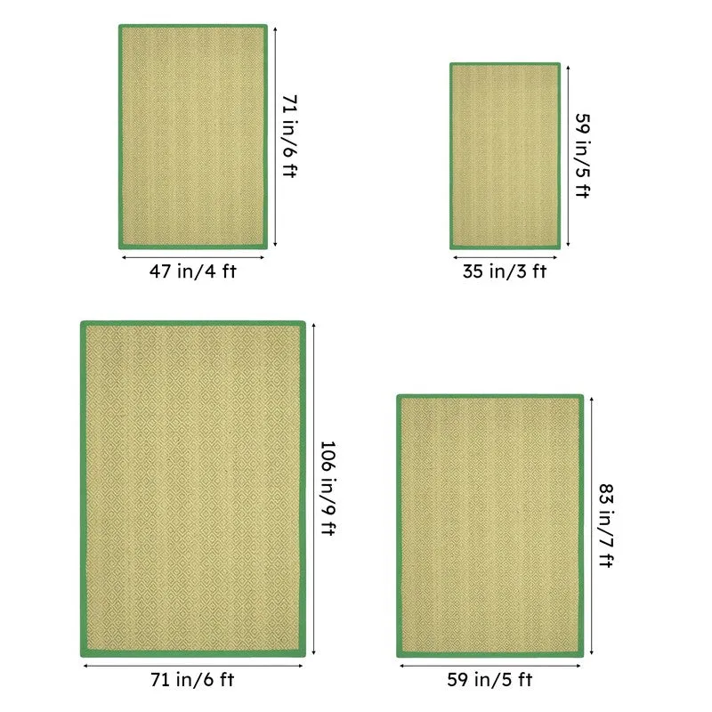 Saral Home TerraTread Anti-Slip Jute Cotton Area Rug - Green media 7