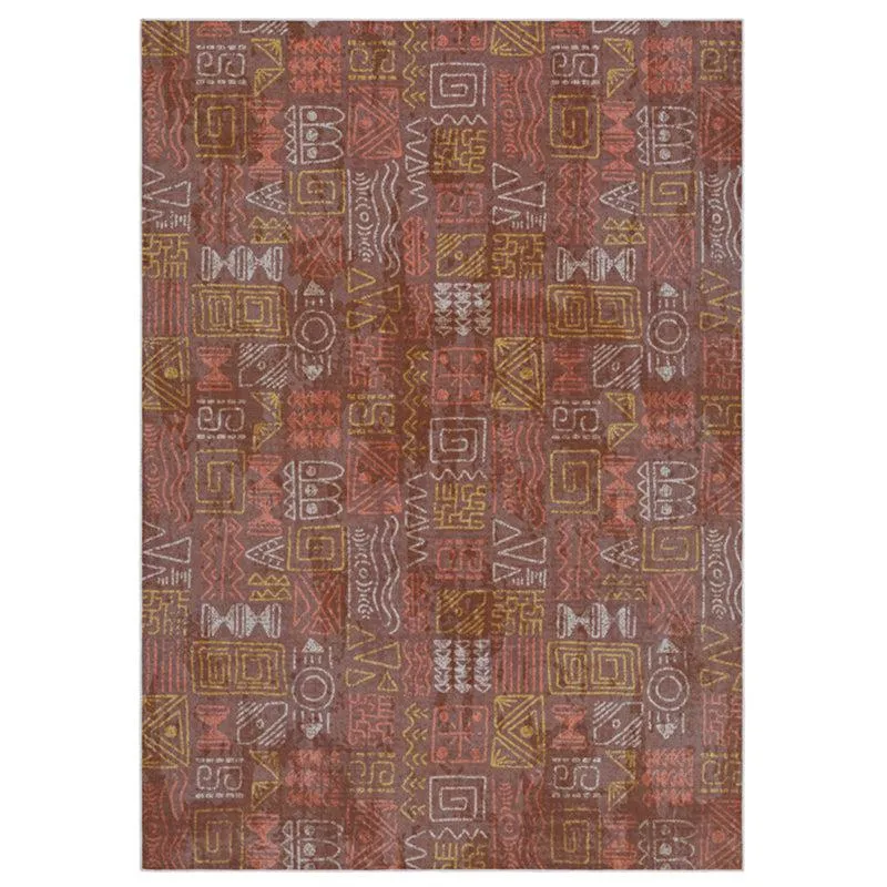 Yanika Boho Carpet - Maroon - 1