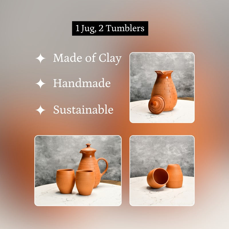 Symphony Terracotta Jug with Glasses - Three Piece Set media 7