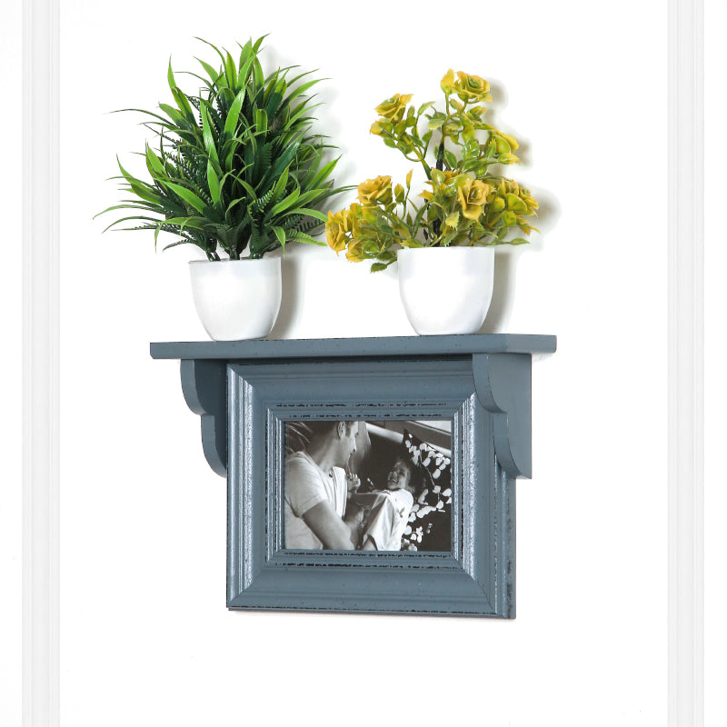 Meso Photo Frame With Wall Shelf - Grey media 3