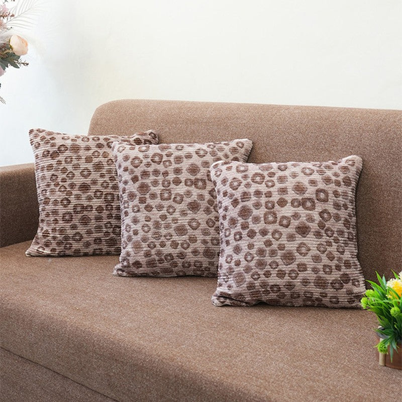 PixelMosaic Cushion Cover (Brown) - Set Of Three