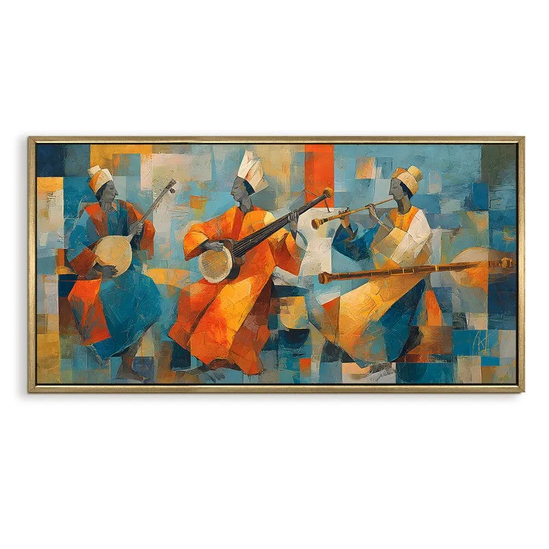 Folk Rhapsody Canvas Wall Painting With Frame media 3
