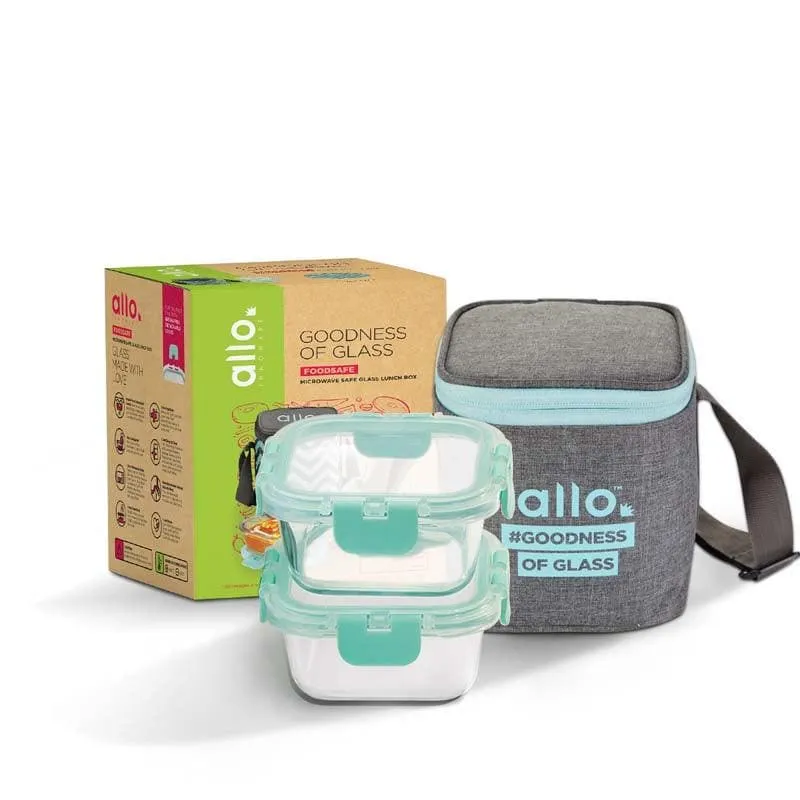 Jonas Lunchbox With Square Grey Bag (310 ML) - Set Of Two media 5