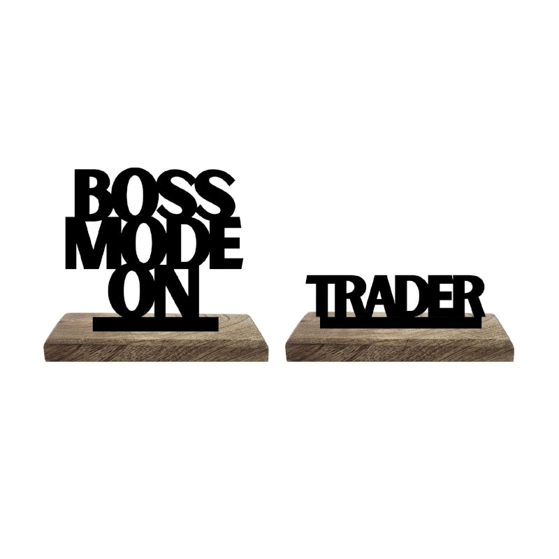 Trader's Triumph Typography Showpiece - Set Of Two media 5