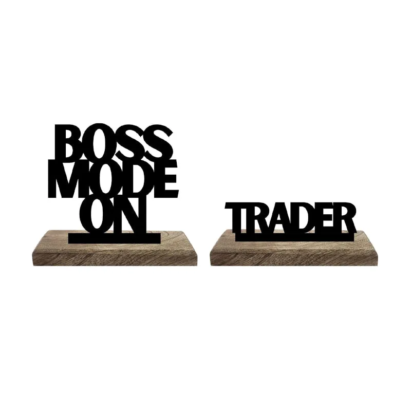 Trader's Triumph Typography Showpiece - Set Of Two media 5