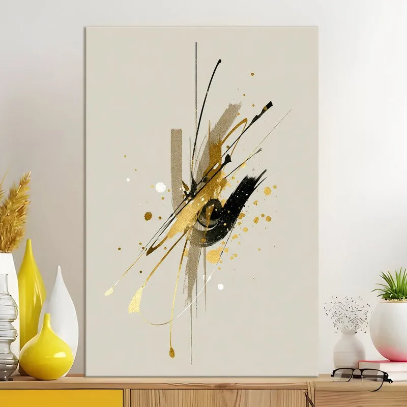 Fluid Form Gold Accent Canvas Wall Art media 5