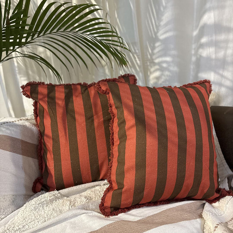 Stripe V Cushion Cover - Set Of Two