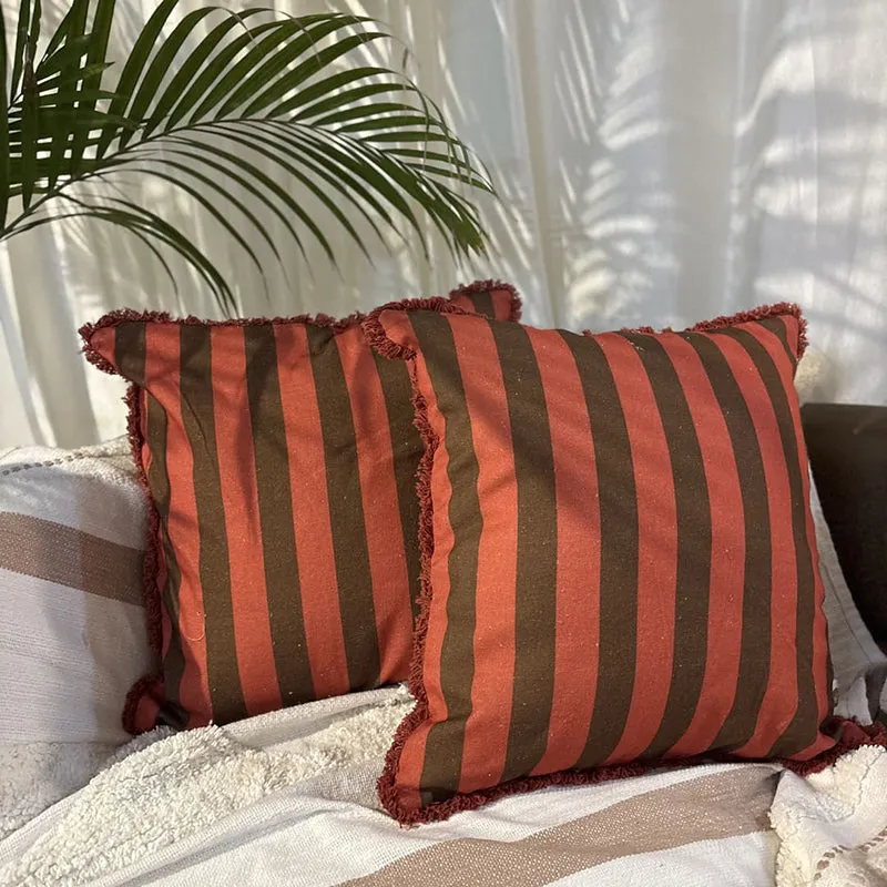 Stripe V Cushion Cover - Set Of Two media 1
