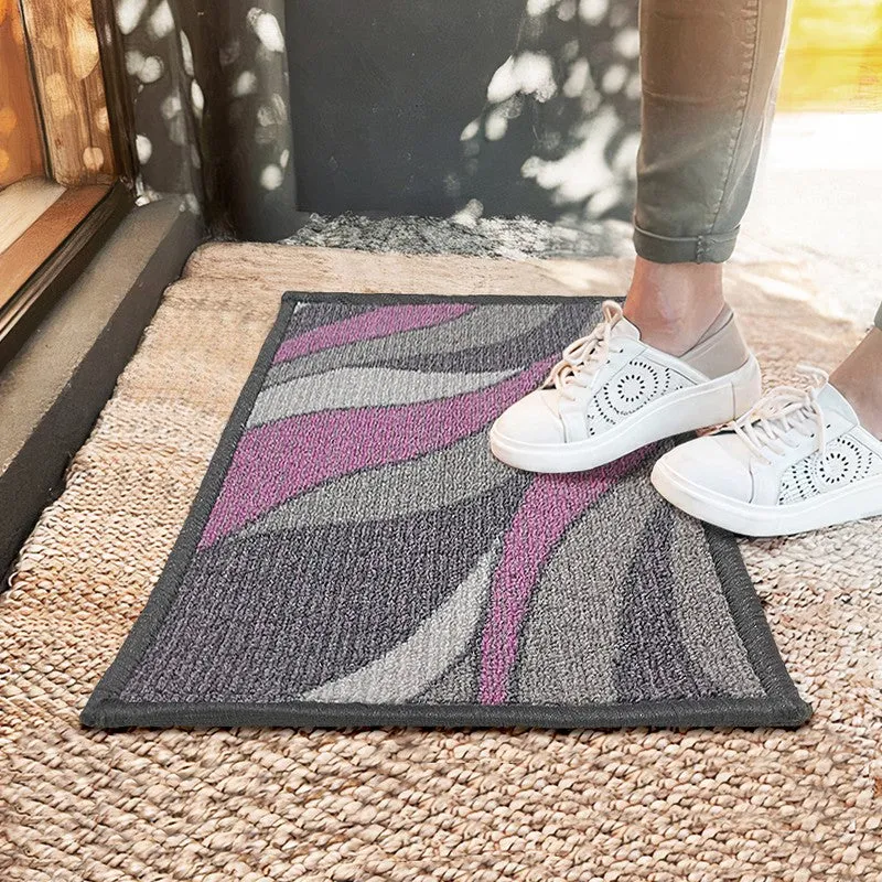 Hiro Abstract Nylon Door Mats - Grey media 1