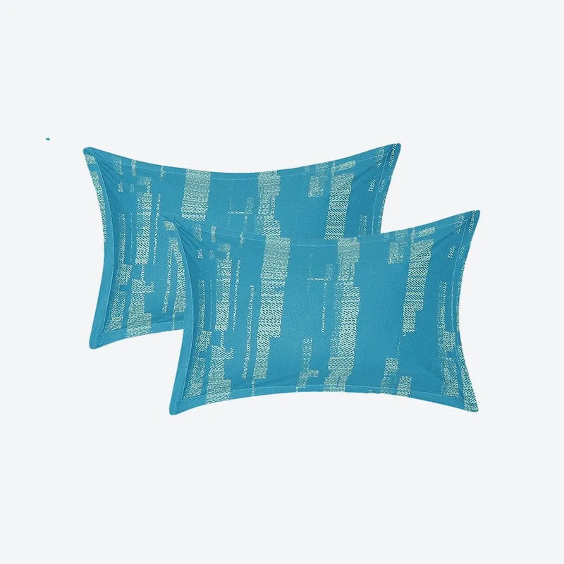 Monte Carlo Petal Story Cotton Bedsheet (White,Blue) - 104 TC media 9