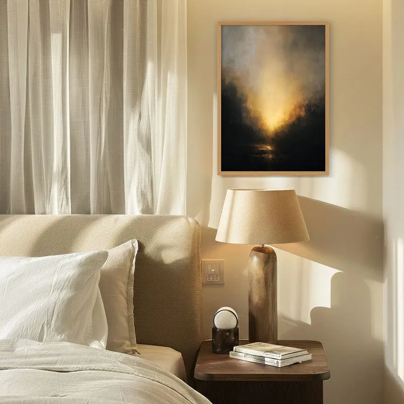 Horizon of Hope Archival Paper Wall Painting With Brown Frame media 4
