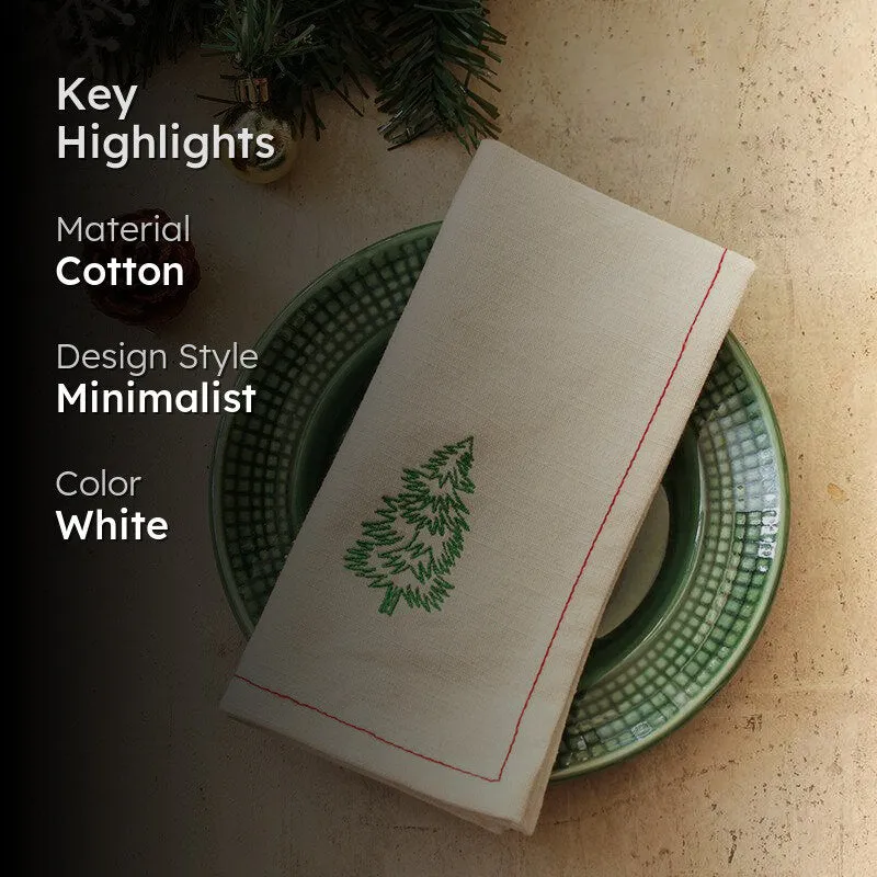 Sparkling Tree Napkins (Off White) - Set Of Two media 2