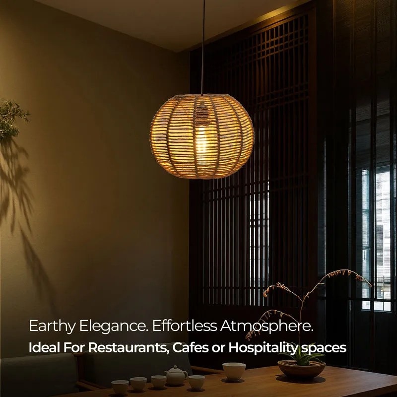 Lume Ray Rattan Ceiling Lamp media 5
