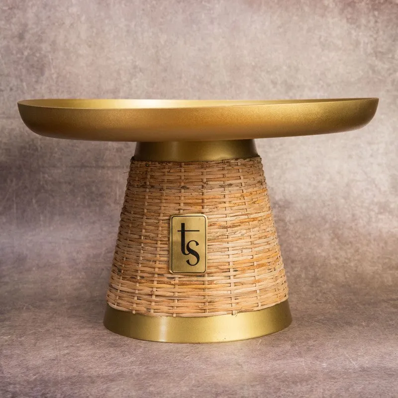 Woven Rattan Wooden Cake Stand media 4