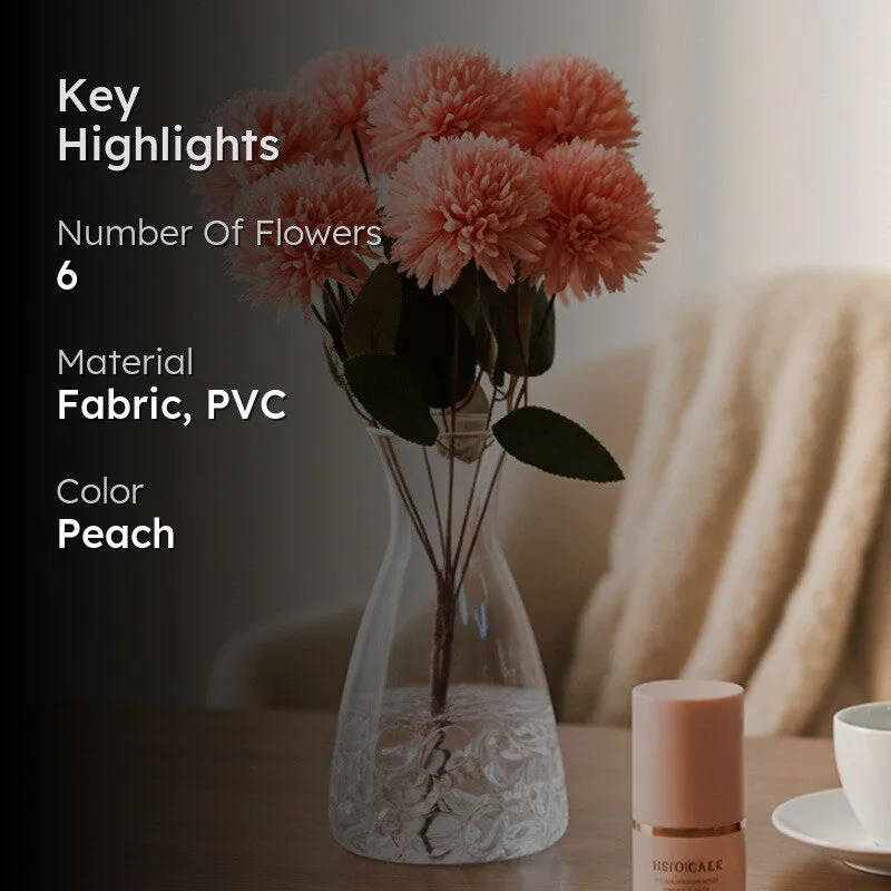 Forever Fresh Artificial Ballmum Bunch - Peach media 2