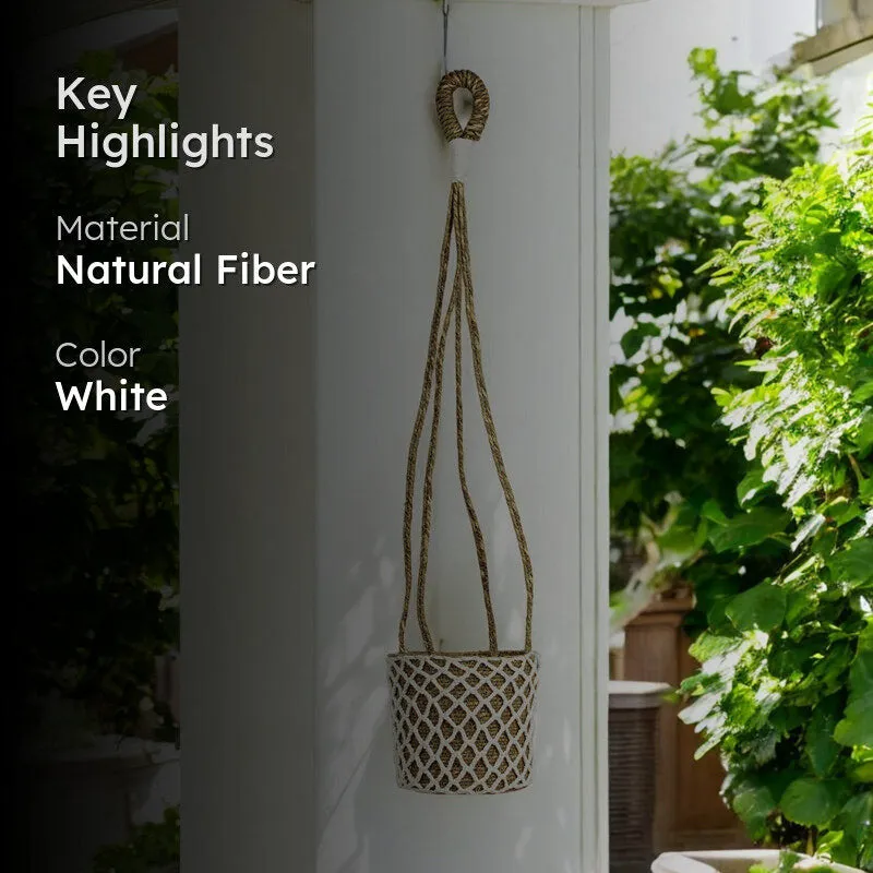 Tantaa Sea Grass Hanging Planter - White media 2