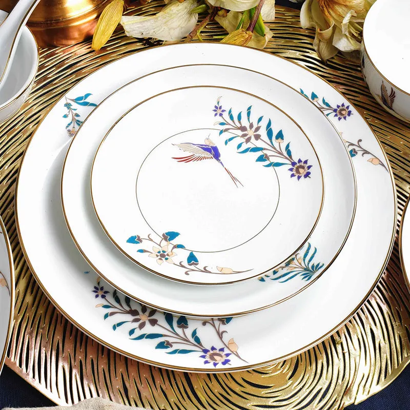 Gilded Shahi 24k Gold Brushed Porcelain Dinner Set - 33 Piece Set media 8