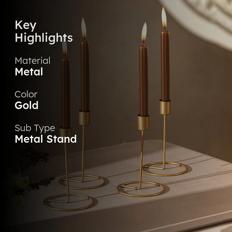 Baia Tealight Candle Holder (Gold) - Set of Four media 2
