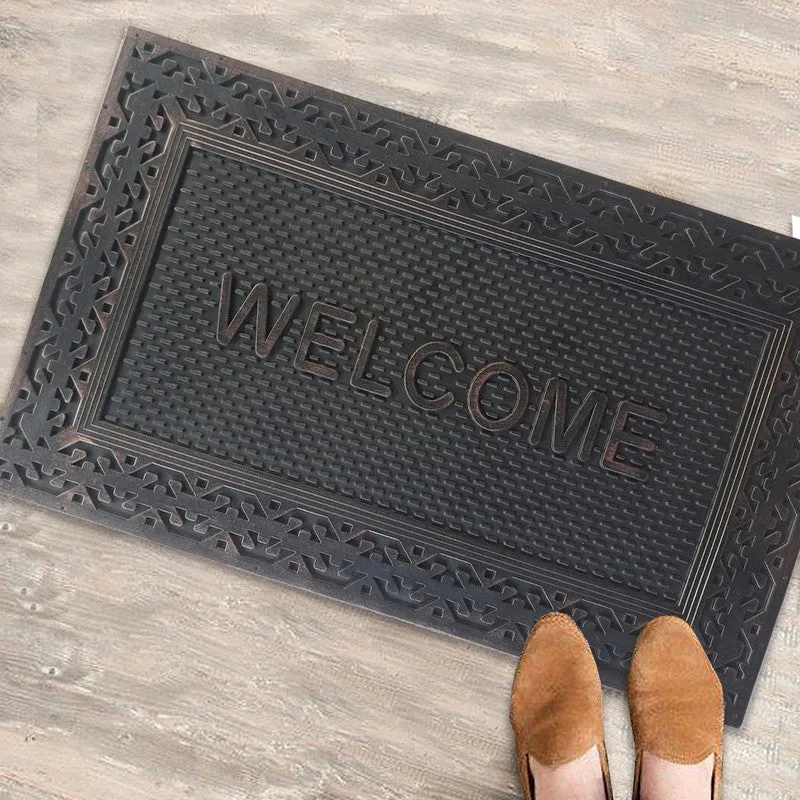 Xilo Abstract Rubber Door Mats - Black media 3