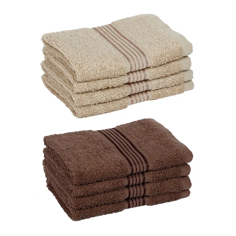 Bodil Face Towel (Beige,Brown) - Set Of Eight media 5