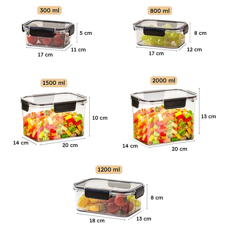 Premium Fresh Lock Airtight Food Storage Plastic Containers - Set of 3 media 11
