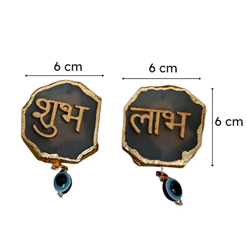 Shub Labh Agate Wall Accents (Black) - Set Of Two media 5