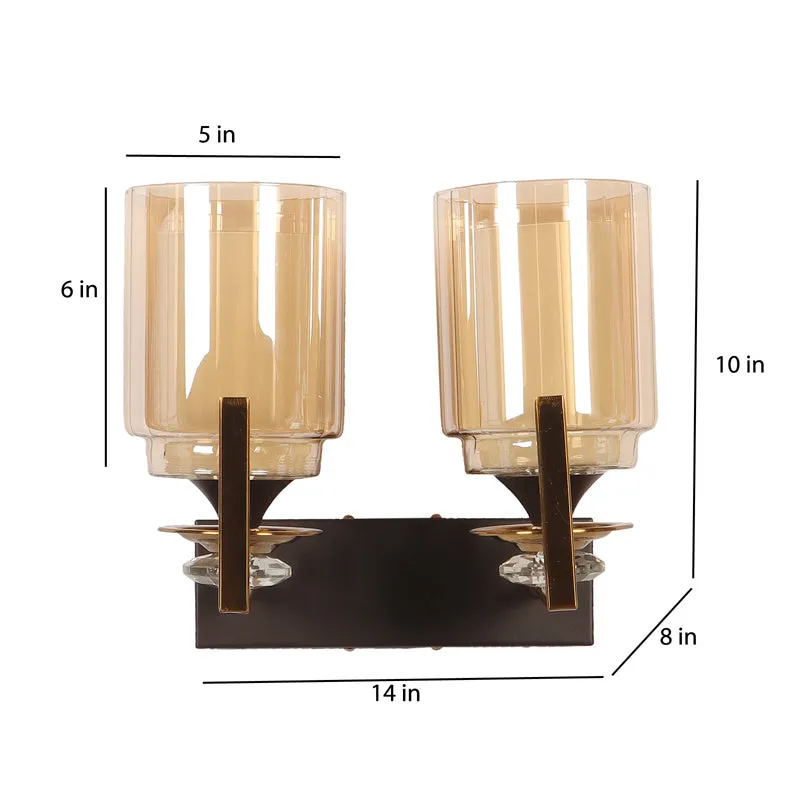 Ivora Iron Wall Lamp With Glass Shade media 9