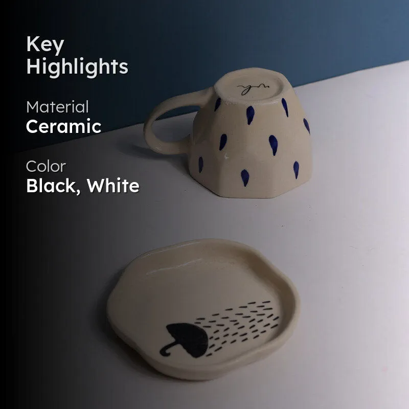 On A Rainy Day Cup & Saucer (200 ML) - Two Piece Set media 2