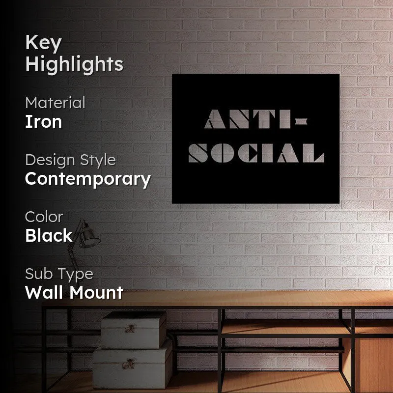 Anti Social Iron Wall Accent media 2