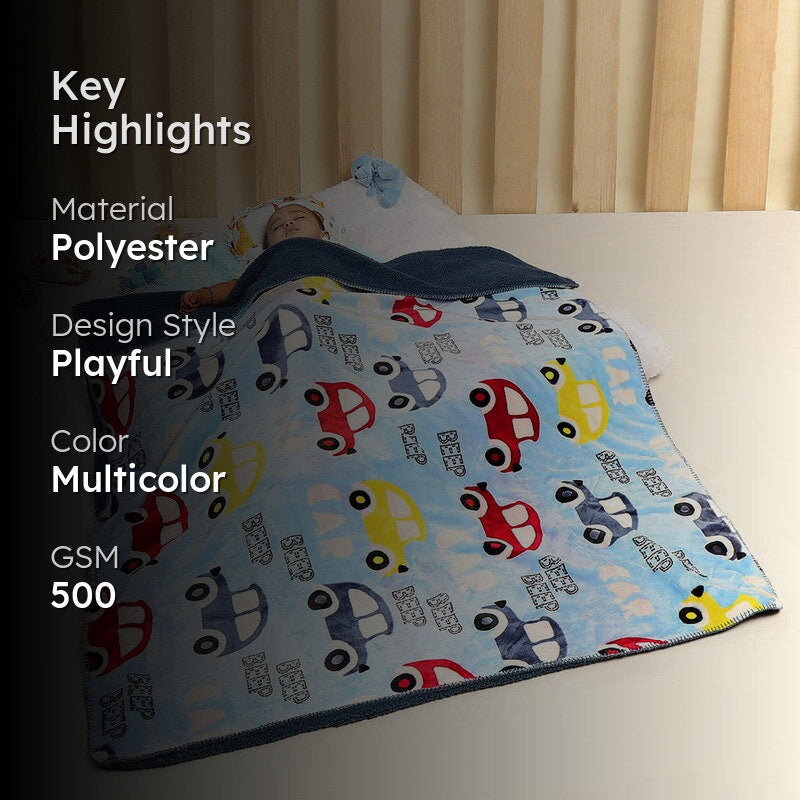Monte Carlo Car Cuddle Kids Blanket - 500 GSM media 2