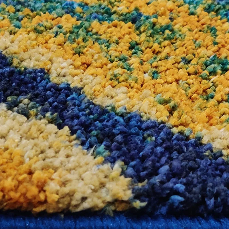 Brenna Abstract Micro Fiber Runner Rug - Blue media 5