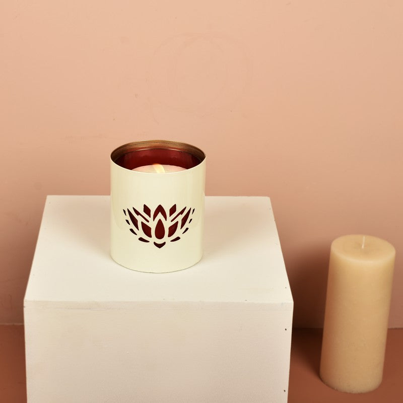 Lotusia Metal & Glass Tealight Candle Holder - Set Of Two media 6