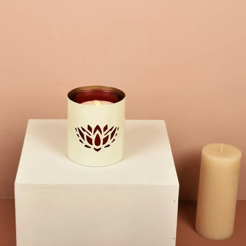 Lotusia Metal & Glass Tealight Candle Holder - Set Of Two media 6