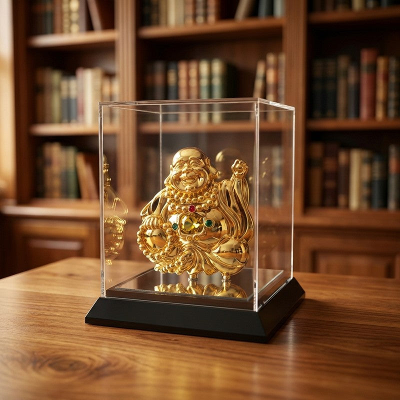 Golden Budhha 24K Gold Plated Mild Steel Showpiece