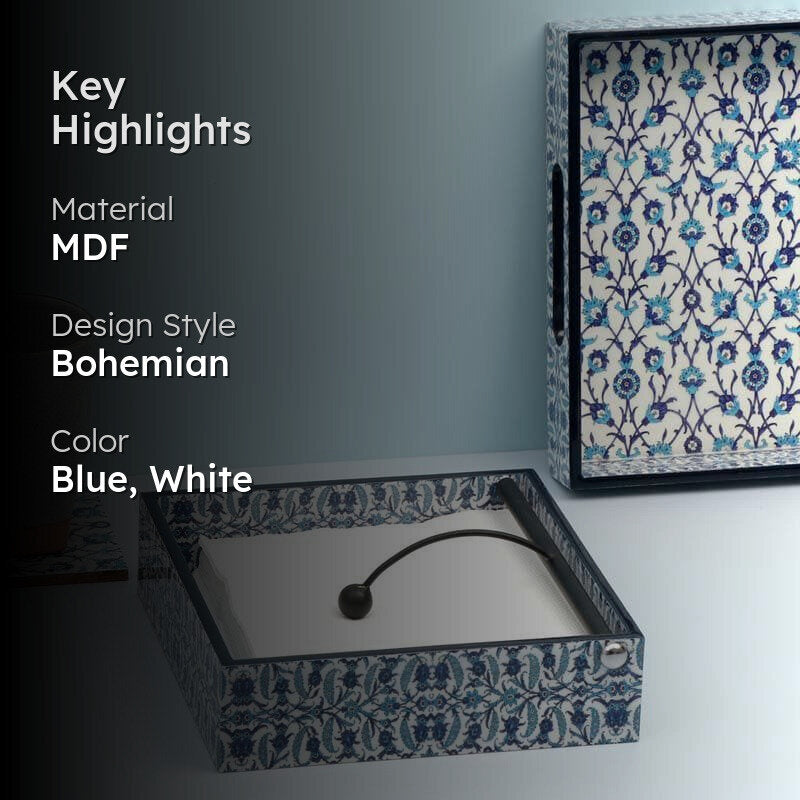 Indigo Florets Tissue Holder media 2