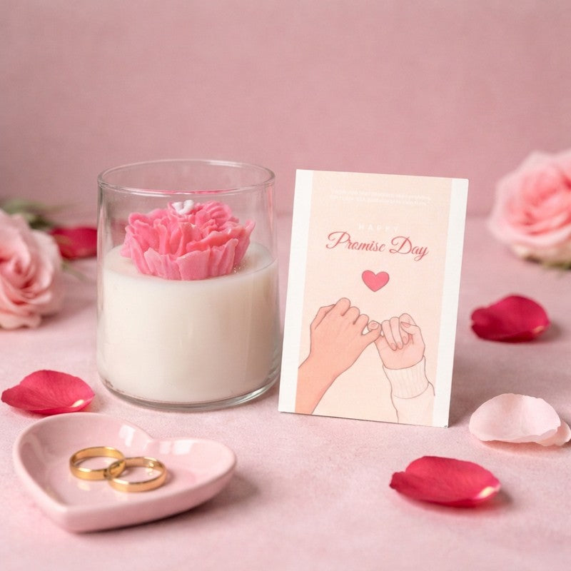 RoseAura Scented Candle Set - Pink media 3