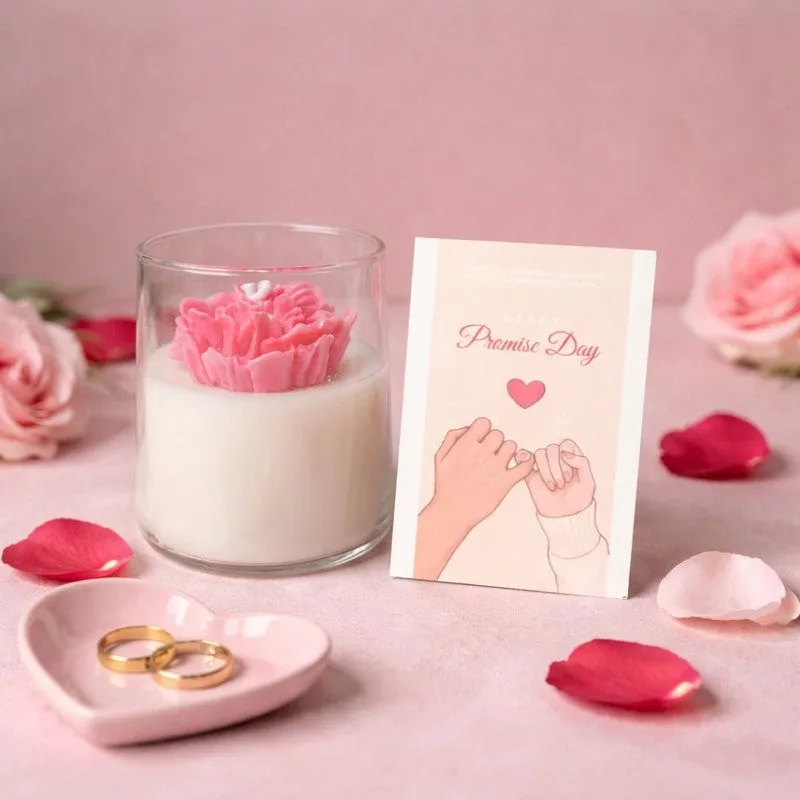 RoseAura Scented Candle Set - Pink media 3