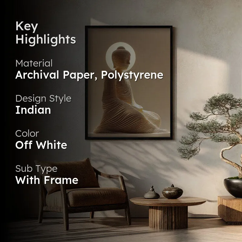 Ascension of the Buddha Archival Paper Wall Painting With Black Frame media 2