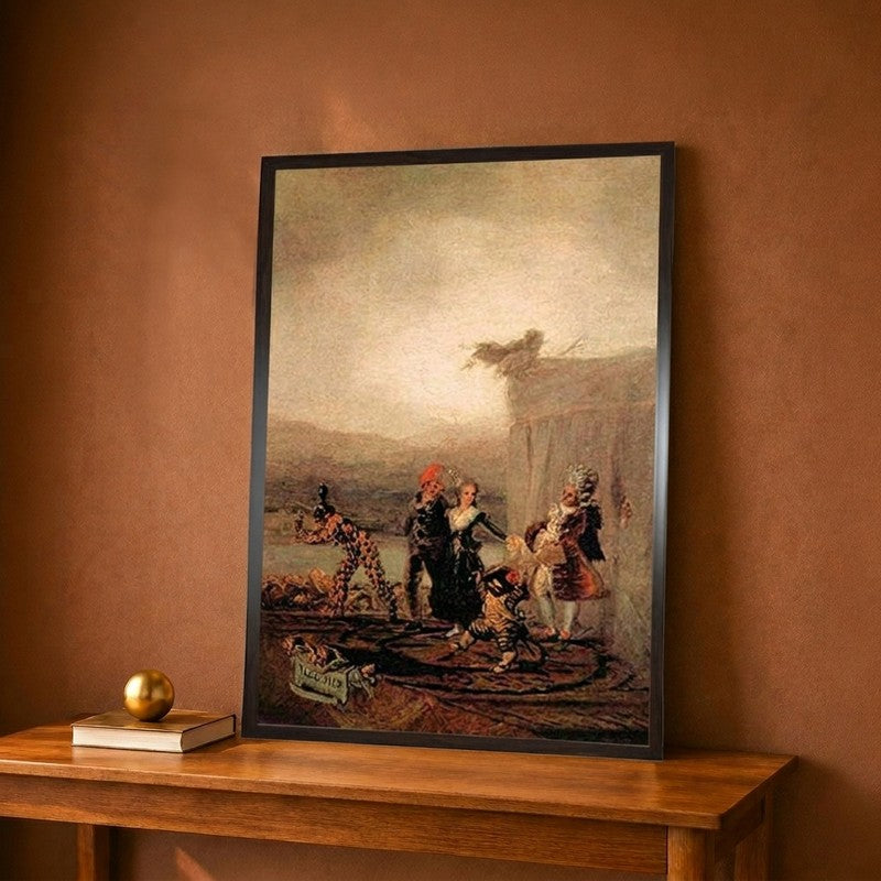 Comicos Ambulantes Canvas Wall Painting - 12 x 18 Inches