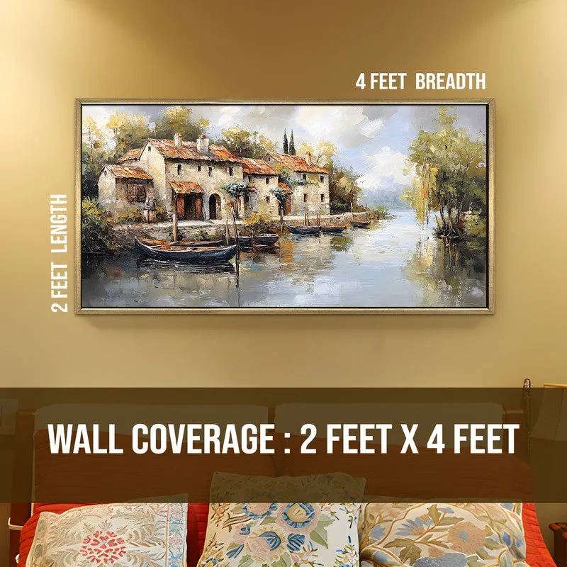 Riverside Canvas Wall Painting With Frame media 9