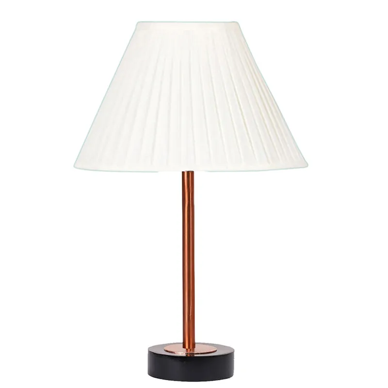 Pleatra Rodin Wooden Table Lamp - OffWhite,Copper,Black media 4
