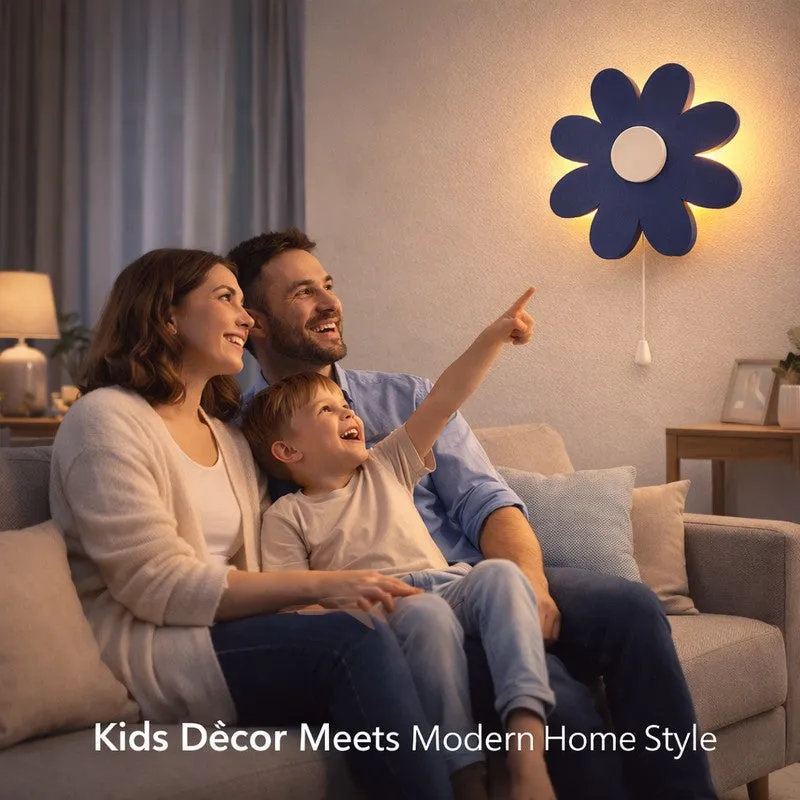 Lumiflora Battery Operated MDF Wall Lamp - Blue media 4