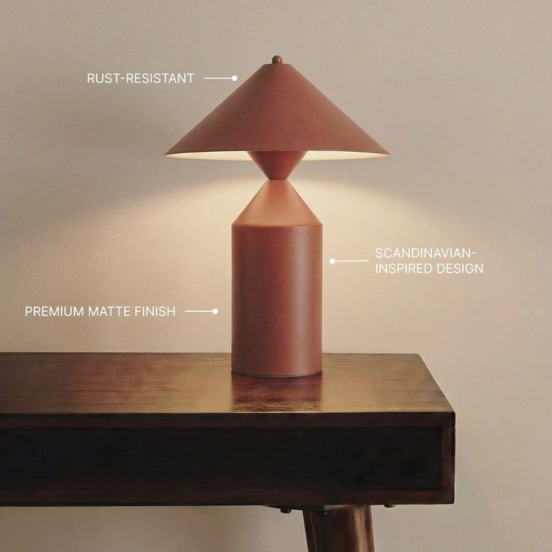 Fig Living Cone Casa Metal Table Lamp - Brown media 3