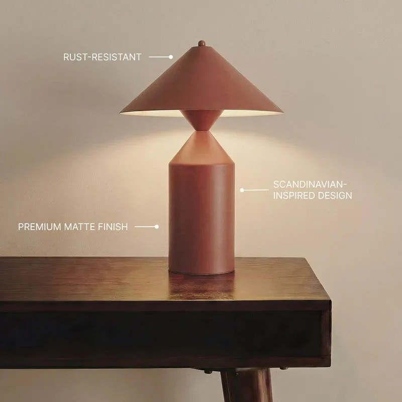 Fig Living Cone Casa Metal Table Lamp - Brown media 3